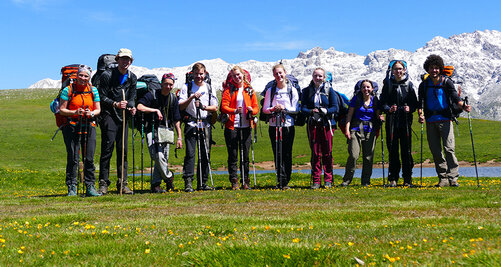 Gruppenfoto auf der Outdoor Exkursion 