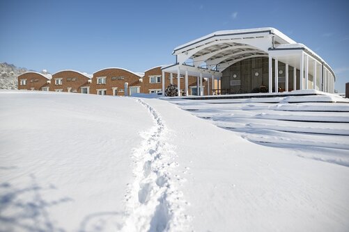 Campus Härlen an einem Wintertag 
